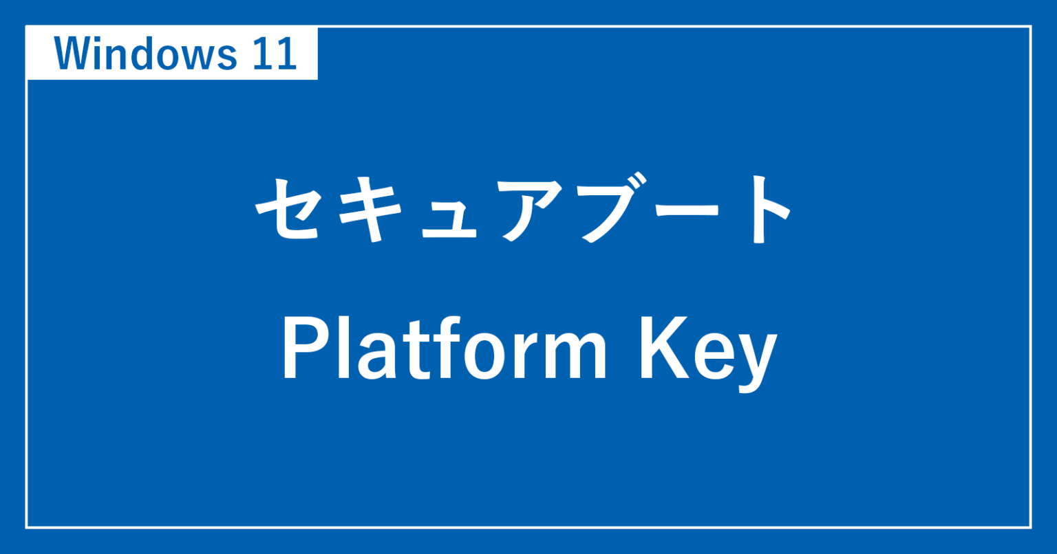 【Windows11】セキュアブートが有効にできない（Platform Key）場合の対処 - Steganom